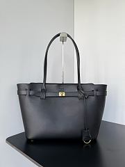 Balenciaga Bel Air Tote Bag Medium In Black Smooth Calfskin Aged Gold Hardware - 33x26x10cm - 4