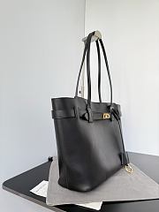 Balenciaga Bel Air Tote Bag Medium In Black Smooth Calfskin Aged Gold Hardware - 33x26x10cm - 5