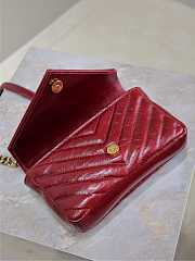 YSL College Mini In Shiny Leather Red - 20x13x3cm - 5