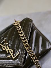 YSL College Mini In Shiny Leather Green - 20x13x3cm - 6