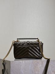 YSL College Mini In Shiny Leather Green - 20x13x3cm - 5