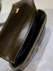 YSL College Mini In Shiny Leather Green - 20x13x3cm - 4