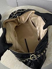 Chanel Rock Chain Bowler Bag Patent Leather Black - 56x26x16 - 3