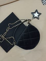 Chanel Clutch With Chain Velvet Effect Nylon Shiny Crumpled Calfskin & Gold Tone Metal Black - 22x15x6cm - 6