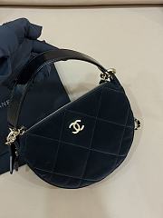 Chanel Clutch With Chain Velvet Effect Nylon Shiny Crumpled Calfskin & Gold Tone Metal Black - 22x15x6cm - 4