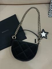Chanel Clutch With Chain Velvet Effect Nylon Shiny Crumpled Calfskin & Gold Tone Metal Black - 22x15x6cm - 5