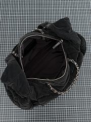 Chanel Maxi Bowling Bag Velvet Effect Nylon & Gold Tone Metal Black - 44x22x18cm - 4