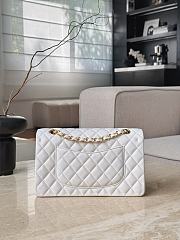 Chanel Classic 11.12 Handbag Lambskin & Gold Tone Metal White - 25.5x15.5x6.5cm - 3