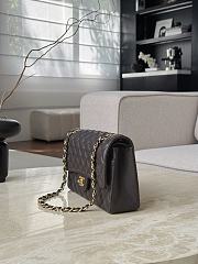 Chanel Classic 11.12 Handbag Grained Shiny Calfskin & Gold Tone Metal Chocolate - 25.5x15.5x6.5cm - 2