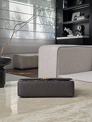 Chanel Classic 11.12 Handbag Grained Shiny Calfskin & Gold Tone Metal Chocolate - 25.5x15.5x6.5cm - 3