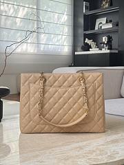 Chanel Quilted Caviar Leather Grand Shopper Tote Beige Gold Hardware - 33.5x24x12.5cm - 5