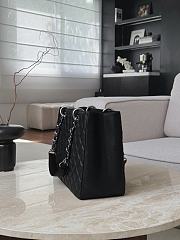 Chanel Quilted Caviar Leather Grand Shopper Tote Black Silver Hardware - 33.5x24x12.5cm - 4