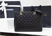 Chanel Quilted Caviar Leather Grand Shopper Tote Black Gold Hardware - 33.5x24x12.5cm - 1