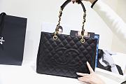 Chanel Quilted Caviar Leather Grand Shopper Tote Black Gold Hardware - 33.5x24x12.5cm - 5
