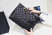 Chanel Quilted Caviar Leather Grand Shopper Tote Black Gold Hardware - 33.5x24x12.5cm - 3