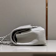 Chanel Chevron Caviar Gray Silver Hardware - 25cm - 6