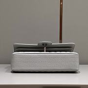 Chanel Chevron Caviar Gray Silver Hardware - 25cm - 5