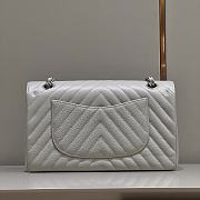 Chanel Chevron Caviar Gray Silver Hardware - 25cm - 2