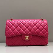 Chanel Jumbo Quilted Lambskin Hot Pink Gold Hardware - 30x19.5x10cm - 3