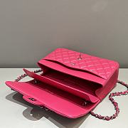 Chanel Jumbo Quilted Lambskin Hot Pink Silver Hardware - 30x19.5x10cm - 5