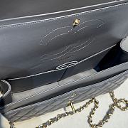 Chanel Jumbo Quilted Lambskin Gray Gold Hardware - 30x19.5x10cm - 6