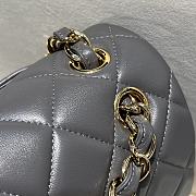 Chanel Jumbo Quilted Lambskin Gray Gold Hardware - 30x19.5x10cm - 5