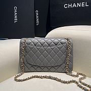 Chanel Jumbo Quilted Lambskin Gray Gold Hardware - 30x19.5x10cm - 2