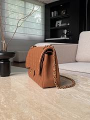 Chanel Jumbo Quilted Lambskin Brown Gold Hardware - 30x19.5x10cm - 5