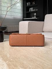 Chanel Jumbo Quilted Lambskin Brown Gold Hardware - 30x19.5x10cm - 4