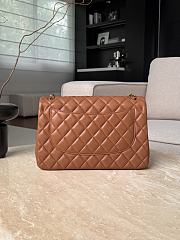 Chanel Jumbo Quilted Lambskin Brown Gold Hardware - 30x19.5x10cm - 3