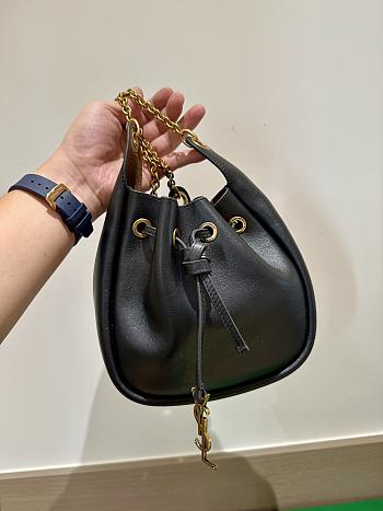 YSL Saint Laurent Supple Bucket Bag in Black - 28x22x9cm
