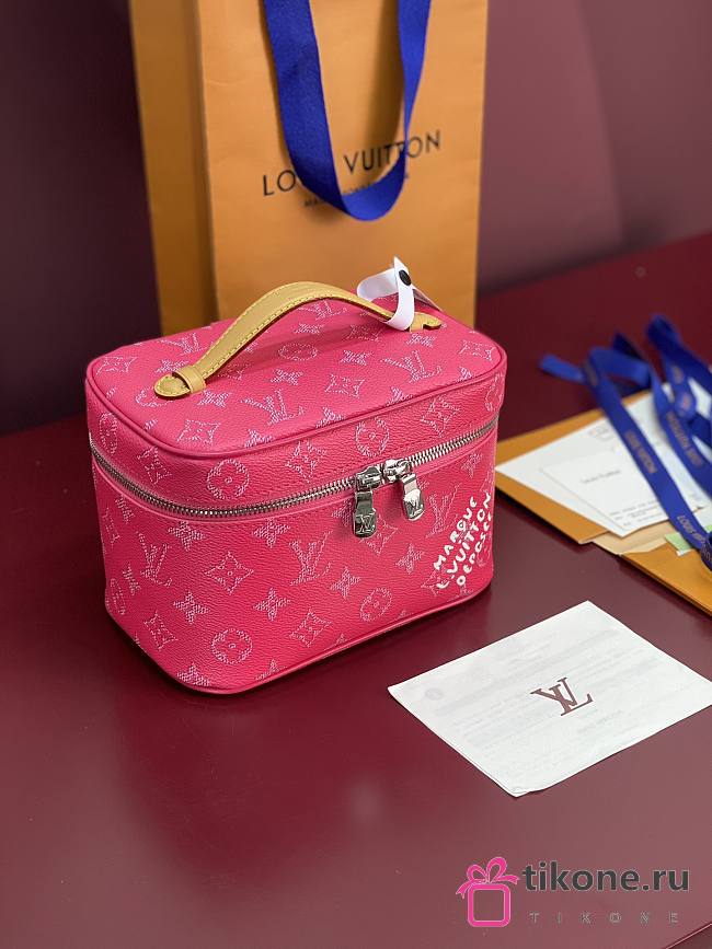 LV Nice Mini Monogram Heritage Pink - 20x13.5x12cm - 1