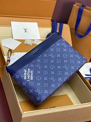 LV Pochette Voyage Souple Monogram Heritage Blue - 30x21x7.5cm - 5