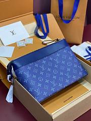 LV Pochette Voyage Souple Monogram Heritage Blue - 30x21x7.5cm - 3