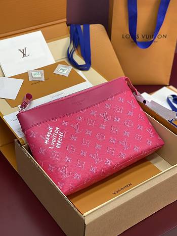 LV Pochette Voyage Souple Monogram Heritage Pink - 30x21x7.5cm