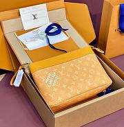 LV Pochette Voyage Souple Monogram Heritage Yellow - 30x21x7.5cm - 1