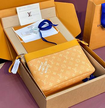 LV Pochette Voyage Souple Monogram Heritage Yellow - 30x21x7.5cm