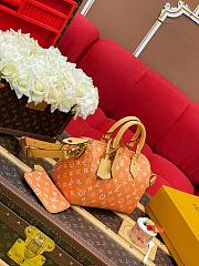 LV Speedy P9 Bandouliere 25 Autres Cuirs Monogram Summer Peach M13912 - 25x15x15cm - 5