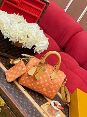 LV Speedy P9 Bandouliere 25 Autres Cuirs Monogram Summer Peach M13912 - 25x15x15cm - 6