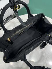 Prada Linen Blend Mini Handbag Black 1BA038 - 22x15x13cm - 3