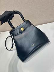 Prada Carey Medium Leather Bag Black 1BG567 - 31x30x6.5cm - 6