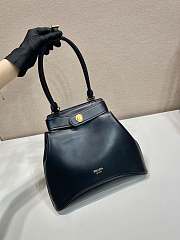 Prada Carey Medium Leather Tote Bag Black 1BG567 - 31x28x5cm - 4