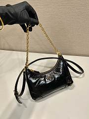 Prada Re-Edition Mini Brushed Leather Bag Black 1BC204 - 22x18x6cm - 5