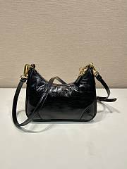 Prada Re-Edition Mini Brushed Leather Bag Black 1BC204 - 22x18x6cm - 6