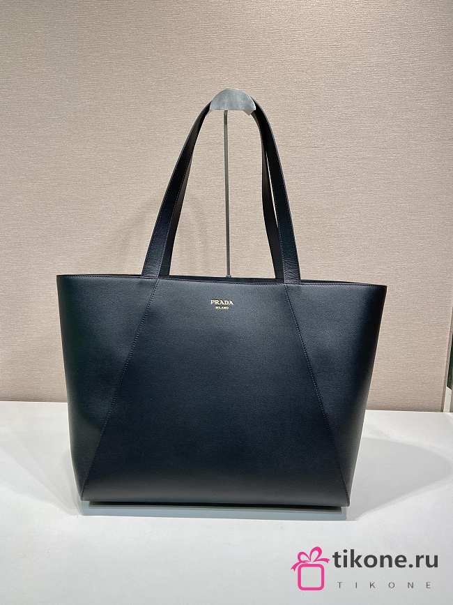 Prada Leather Tote Bag Black 2VG123 - 40x35.5x14cm - 1