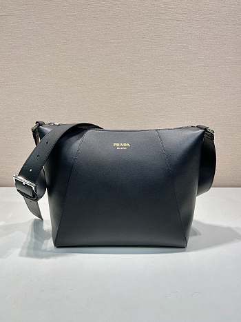 Prada Bag Leather Shoulder Bag Black 2VH177 - 30x27.5x14cm