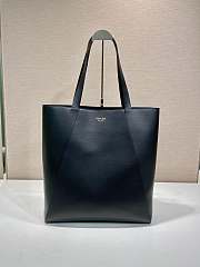 Prada Leather Tote Bag Black 2VG122 - 38x42x17cm - 1
