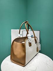 Prada Medium Linen Blend Tote Bag Neutrals 1BG572 - 35x22.5x18cm - 2