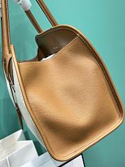 Prada Medium Linen Blend Tote Bag Neutrals 1BG572 - 35x22.5x18cm - 3