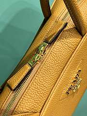Prada Medium Leather Top Handle Bag 1BB126 Yellow - 28x13x8cm - 3